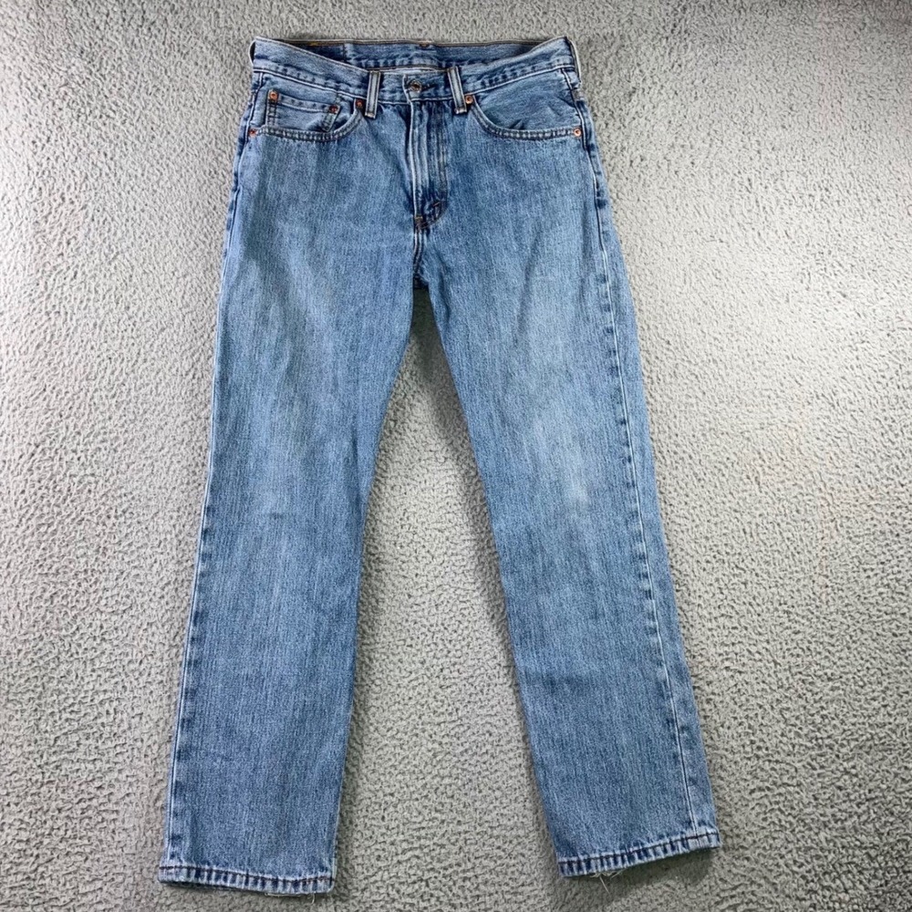 Levi 516 Straight Leg Jeans Mens 32x30 Blue Retro Skater Faded Classic Fit 32x28